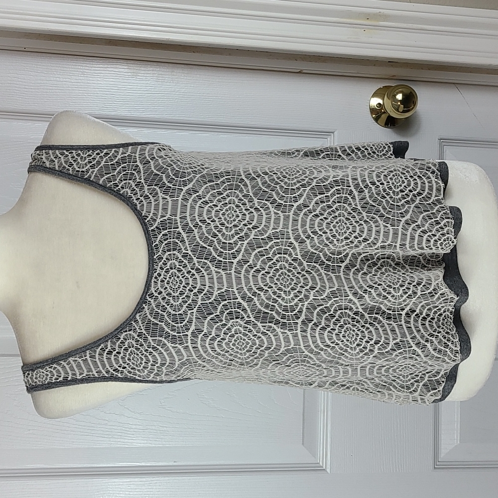 Miss Chievous Lace Overlay Cropped Tank